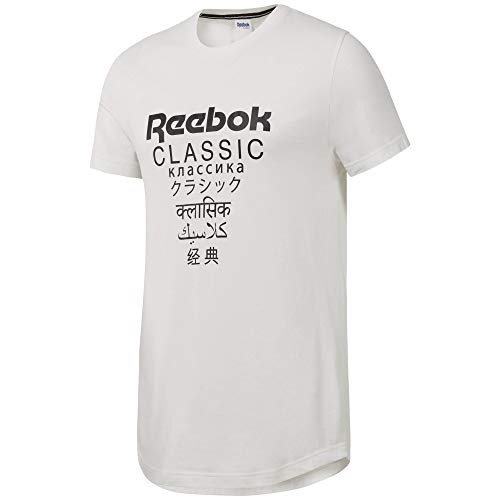 Reebok T-Shirt GP Unisex Blanc en Taille XS Coupe Longue