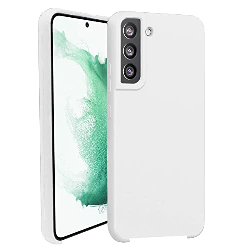 Image of LIRAMARK Liquid Silicone Soft Back Cover Case for Samsung Galaxy S22 Plus (White)