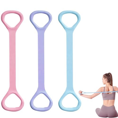 Figure 8 Fitness Resistance Band, Part of The Better Me Pilates Kit, Includes Resistance Bands and an Stretch Assistance Strap,Making it Ideal for Exercise Yoga,Pilates,and Stretching(3 Pack).