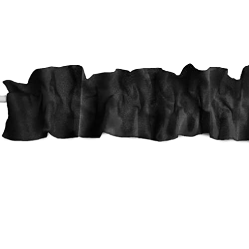 Zen Creative Designs Shiny Satin Sleeve Topper Window Valance Top Bottom Ruffle Home Décor Bedroom Nursery Kitchen Window (120