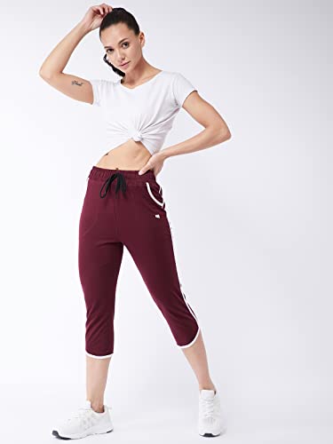 Image of Modeve Women Striped Cotton Blend Capri