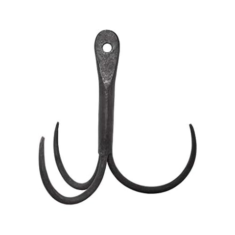 Ulfberth Forged Steel Grappling Hook, Hand Forged, Warehouse Life, Outdoor, Grappling, Throwing Anchor, Grab Hook, Throwing Hook, LARP, Medieval Viking Survival, Equipment Cover