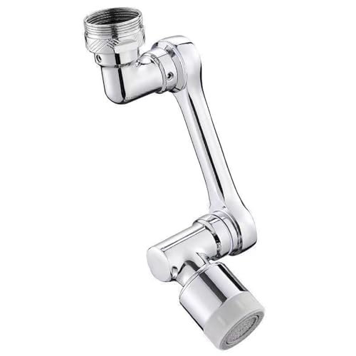 Extensor de Grifo de Brazo Flexible de 1080 ° con aireador Giratorio Boquilla de pulverización Adaptador de Tope para Lavabo/Lavabo, Ajuste Universal, diseño de Metal Duradero