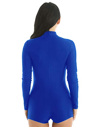 image for inlzdz Women's Turtleneck Lycra Spandex Gymnastics Dance Long Sleeve L