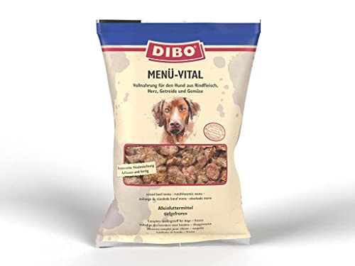 DIBO Menü Vital, 3 x 2.000g-Beutel, Tiefkühlfutter, gesunde, natürliche Ernährung für Hunde, Hundefutter, Barf, B.A.R.F.