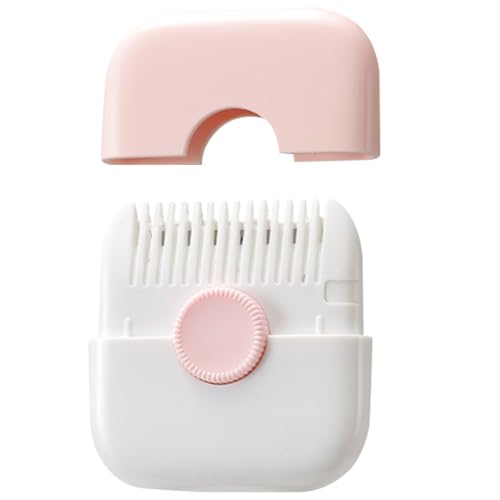 Pastoralist Split Ends Hair Trimmer for Women 2 in 1 Mini Portable Cute Hair Brush Detachable Dustproof Knob Adjustable Stainless Steel Slicer Hair Clipper, Type 1, Dead Ends Hair Trimmer