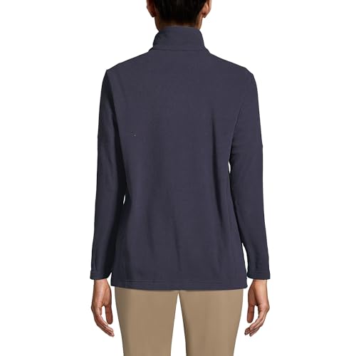 Lands' End Womens Thermacheck 100 Fleece Jacket True Navy Tall Small2