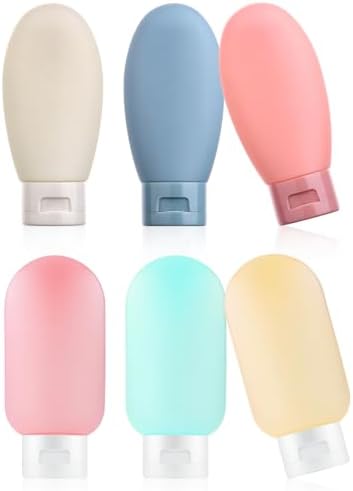 5 Pack Leak Proof Squeeze Bottles (60ml Each) - Colorful Travel Containers For Hand Sanitizer & Liquids
