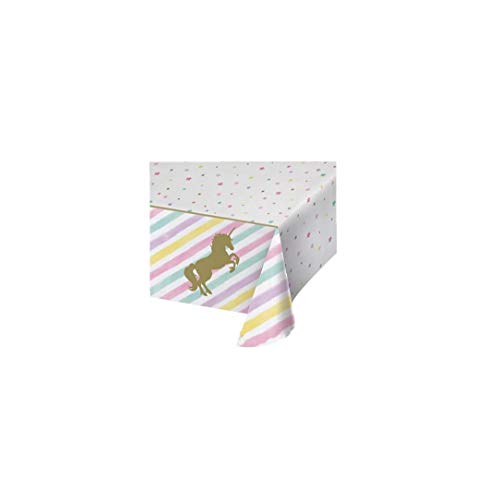 TYY-guang Favor Unicornio Partido Mantel Rectangular Mantel Mantel Desechable para Las Mesas De Interior O Al Aire Libre Partes Cumpleaños Bodas