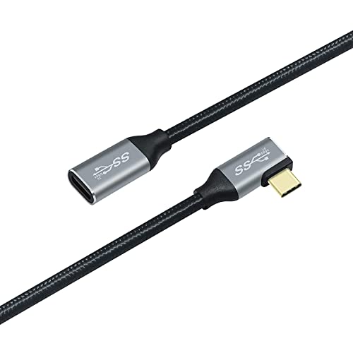 DCHAV 100W USB C to USB C Cable Male Female 10Gbps Data Transfer 4K Video Output Fast Charging 90 Degree 3.1 Gen 2 PD 20V 5A Nylon Braided for Phone Tablet Laptop (2M) - Image 4