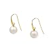 Pendientes de plata con perla Swarovski (Chapado en oro amarillo | Pendientes Mujer Plata de Ley 925 | Materiales Hipoalergénicos | Pendientes Mujer Plata | Pendientes Plata Mujer | S&S
