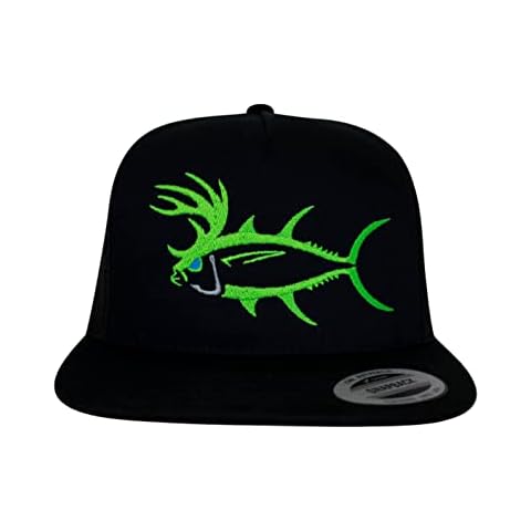 NICERIDE Buckeye Trucker Classic Snapback Mesh Back Trucker Baseball Hat (Black/Green) Cover