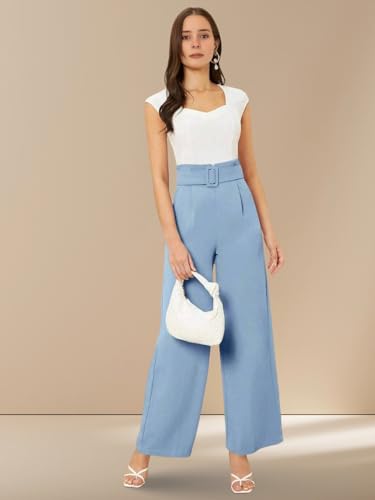 Image of KOTTY Women's High Rise Viscose Rayon Relaxed Fit Korean Trousers