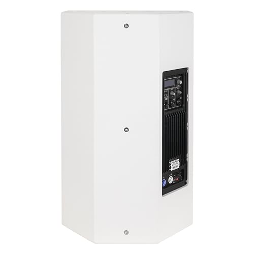 Image of Sound Town CARME Series 15 inch 2-Way Powered Professional PA DJ Speaker, White with Onboard DSP, Birch Plywood for Installation, Live Sound, Karaoke, Bar, Church