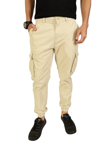 Image of Thomas Scott Men's | Solid | Light Weight | Breathable Fabric | Mid Rise | Regular Fit | Cotton Blend | Button Waist | Chino Trouser | Pants