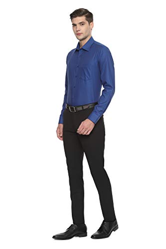 Image of Louis Philippe Men's Formal Relaxed Fit Trousers