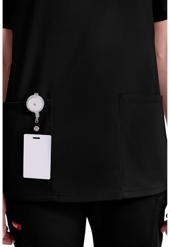 Dickies EDS Signature Scrubs for Women, V-Neck Womens Tops in Soft Brushed Poplin 86706