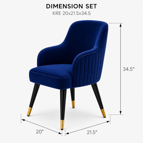 Image of WOODEN SPACE 6-Seater Wooden Dining Table Set | Nano Composite Marble Top | Solid Wood Base | Modern Dining Room Furniture with 6 Chairs (Navy Blue Modern Zyro)