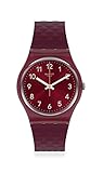 Swatch Quartz Silicone Strap, Red, 16 Casual Watch (Model: GR184)