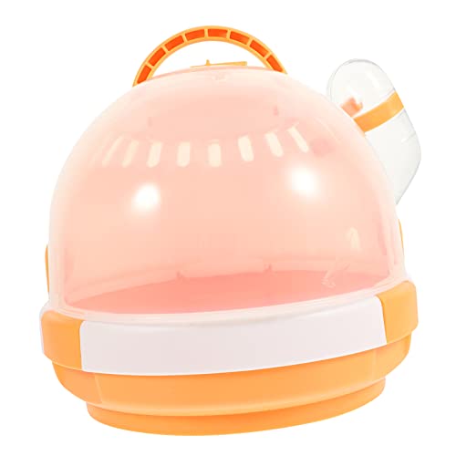 Happyyami Travel-Friendly Hamster Cage Portable Carrier Small Pet Travel Box Plastic Water Bottle for Outdoor Use