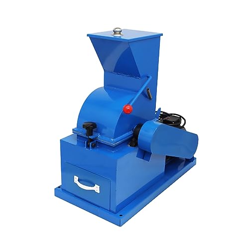 LGXEnzhuo 300 * 180 Small Hammer Crusher Broken Coal Testing Equipment with 3mm 6mm 10mm Screen Blue 220V 3KW
