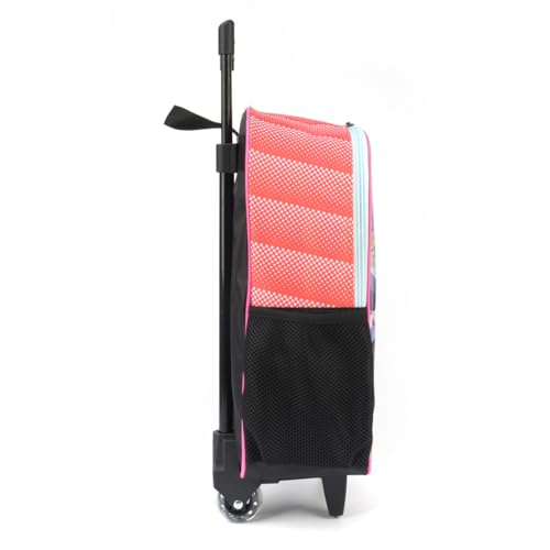 Mochila De Rodinhas Escolar Boruto E Lancheira Vermelha Luxcel