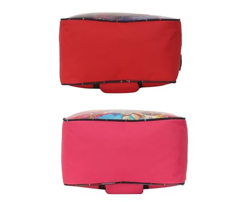 Image of STRONG LIFE Combo Polyester Tiffin School Office Picnic Work Lunch Bag for Kids with Bottle Holder Pack of 2 (Red+Pink)