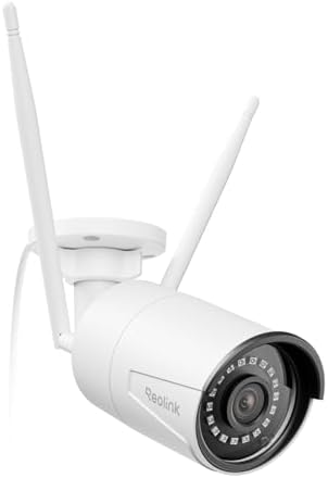 REOLINK Plug-in Outdoor WiFi Security Camera, 5MP HD Dual Band Wired Wi-Fi Camera for Home Security-2.4/5 Ghz, Smart Detection, Motion Detection, Night Vision, IP67 Waterproof, RLC-510WA