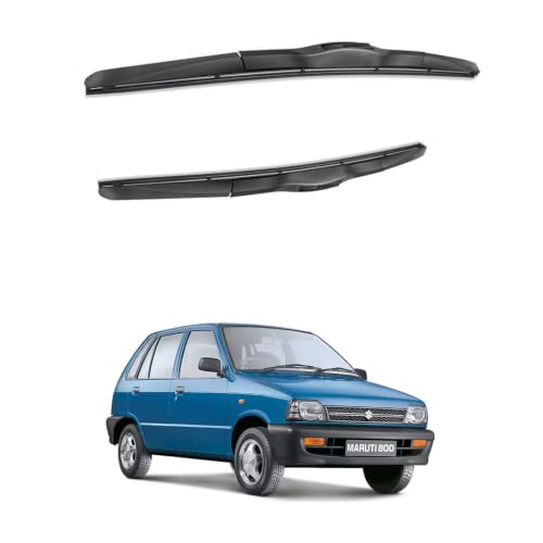 Image of Oshotto Frameless (O.E.M Type) Replacement Wiper Blades Compatible with Maruti Suzuki 800 (16 inch / 16)