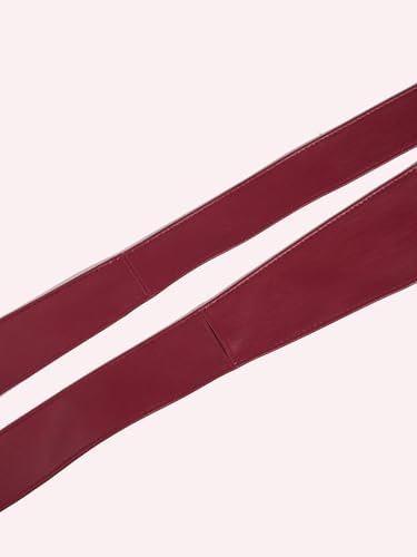 Belts Stylish Knot Design Wrap Around Belt, Versatile Accessories for Outfits, 95.27 * 3.74inch, Dark Red, 1 Piece3