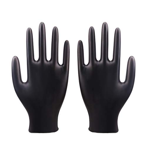 Wostar Synthetic Nitrile Disposable Gloves 3 Mil Pack of 100, Latex Free Safety Working Gloves for Food Handle or Industrial Use
