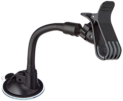 System-S Support Universel pour Pare-Brise de Voiture avec Ventouse col de Cygne et Pince de Tension pour Smartphone et GPS