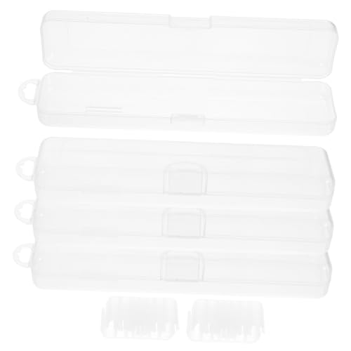 TOVINANNA 4個 旅行用ストローケース ピルケース ピルケース 保有者 蓋付きストロー収納ボックス クリア コンテナ コイン 飲み物 蓋付きストロー容器 ストロー用のプラスチックの箱 pp