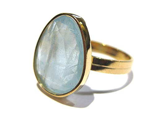 aquamarin ring Gold 18 k