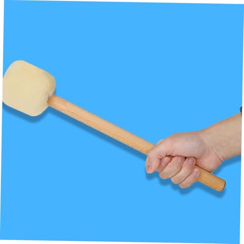 GALPADA 2 piezas de baquetas de feltro para bombo con mango de madera de haya, clásicas para principiantes, actuación en escenario, instrumentos de percusión y jazz miniatura 4