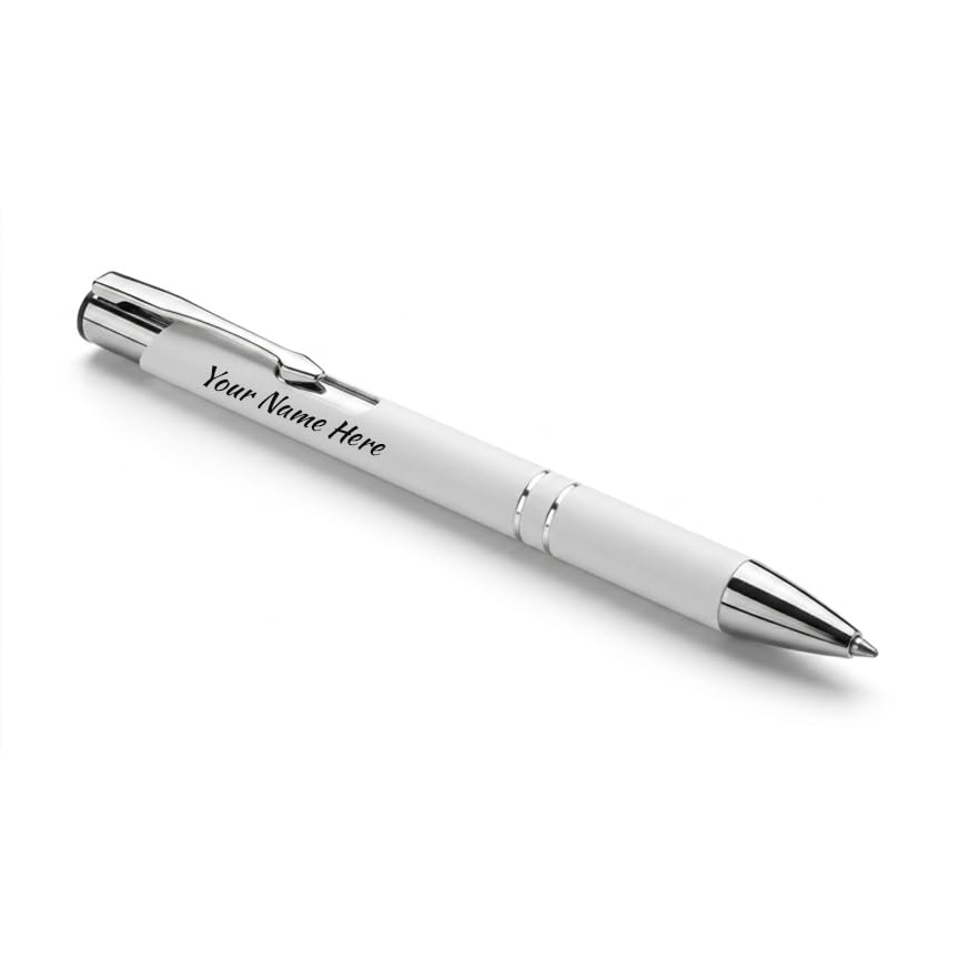 Image of Kajri Gifts Customized Pen With Name Luxury Ballpoint Customised Pen With Name Black And Gold Body Personalized Gift For Professionals Doctor Advocate Boss And Graduates (White Tic Tak)