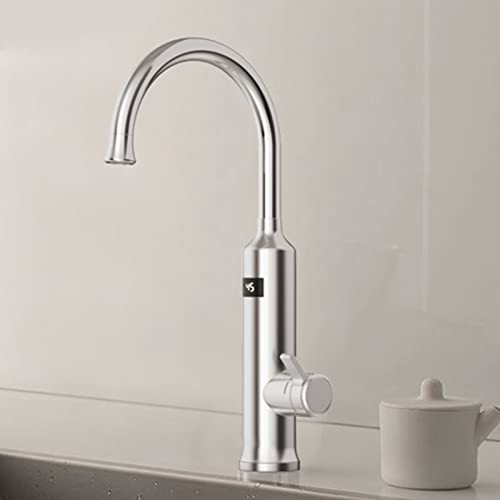 Robinet Cuisine, Robinet Chauffant Instantané 220 V,Robinet Chauffe Eau Instantané Electrique,Chauffe-Eau éLectriques Robinetterie De Cuisine,Affichage De La TempéRature Led,Pour Cuisine,Salle De Bain Cover