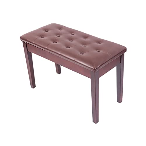 Panca Per Pianoforte A 2 Posti Con Seduta Morbida E Contenitore - In Legno Massello - Foto 7