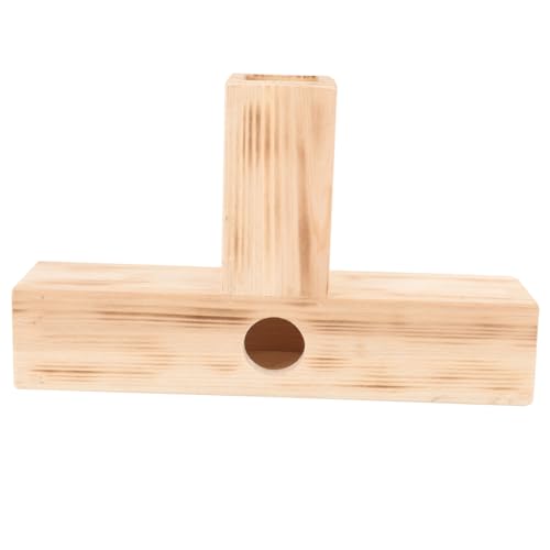 LIOOBO Wooden Guinea Pig Hideout Sturdy T-Shaped Tunnel Toy for Hamsters Rats and More Safe Fun Pet Playset