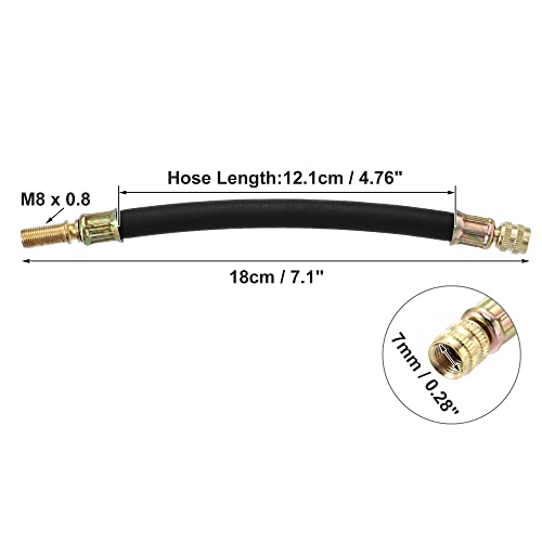 Image of X AUTOHAUX 4pcs Tire Valve Extension Stem Adaptor Tool Flexible Dual Valve Stem Extender Pipes 18cm / 7.1 inch for Car Truck Bike Trailer RV Portable Air Compressor