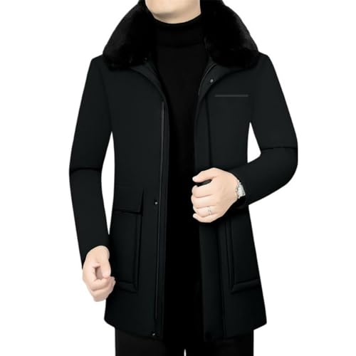 Veste matelassée d'hiver homme d'âge moyen manteau chaud amovible