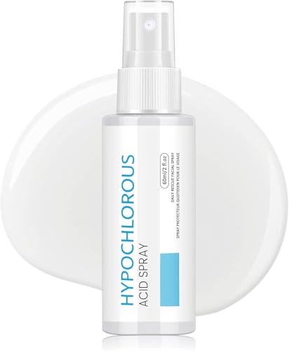 Hypochlorous Acid Facial Spray 60ml - Soothing Anti-Acne Face Mist Pore Purifying & Redness Relief for Acne Dry Scalp and Eyelash Cleansing