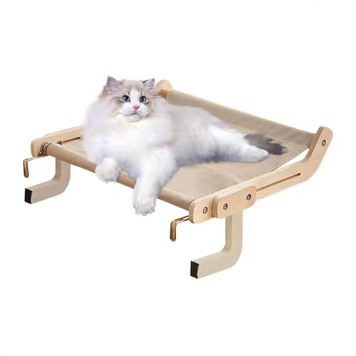 Hamaca para gatitos montada en ventana con ventosas estables 2