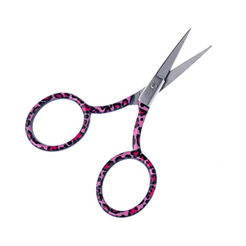 The Quilted Bear Pink Leopard Print Embroidery Scissors, Sharp 3.5" Blades for use as Embroidery Cross Stitch, School - Image 2