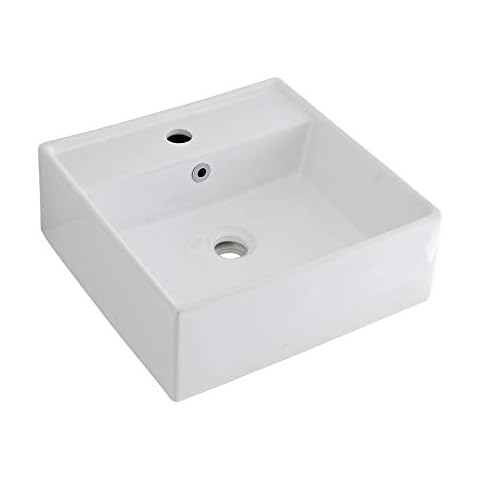 Milano Dalton Modern White Bathroom Basin Sink Cover