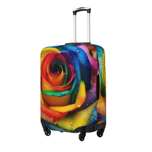 Travel Luggage Cover Anti-Scratch Suitcase Cover Protector Elastic Thicken Luggage Protector Washable Baggage Covers Rainbow Rose Suitcase Sleeve Fit 18-32 Inch Luggage Large2