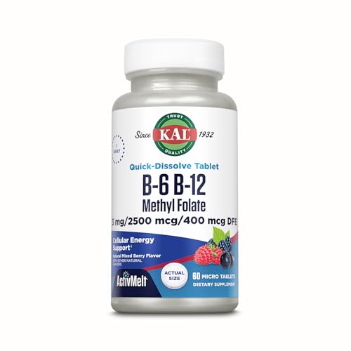 Kal Solaray Microtabletas de B6, B12, Methyl Folate, Homocisteína, 60 comprimidos