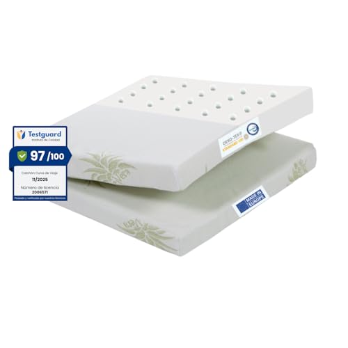 Kiby® Colchón Cuna de Viaje 120 x 60 cm Altura 7 cm (Certificado Oeko-Tex® & CERTIPUR™) con Aloe Vera, Plegable