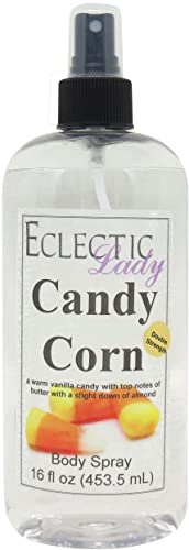 Eclectic Lady Candy Corn Body Spray, Double Strength, 16 ounces, Body Mist for Women with Clean, Light & Gentle Fragrance, Cologne with Soft, Subtle Aroma For Daily Use