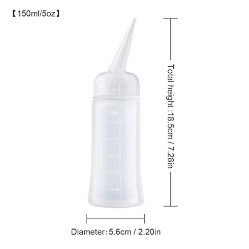 driew Frascos aplicadores para cabelo, frasco de compressão de cabelo de 142 g com bico angular apli